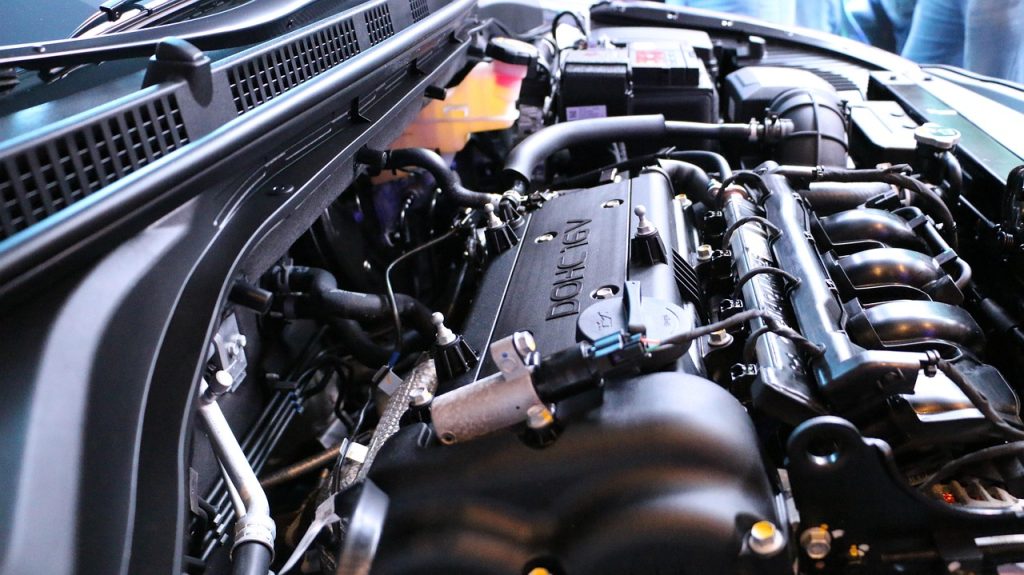 car engine under the hood
